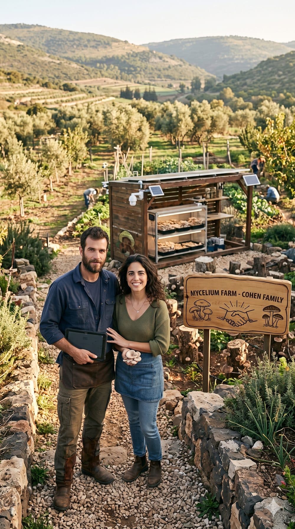 חוות פטריות — סצנה מעולמו של יוסי